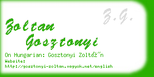 zoltan gosztonyi business card